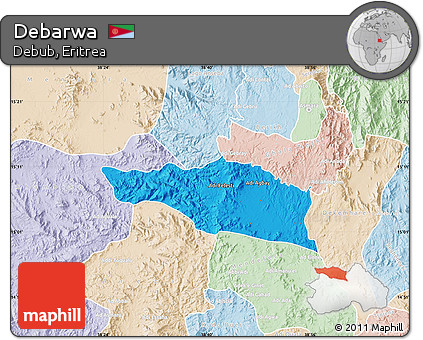 Political Map of Debarwa, lighten
