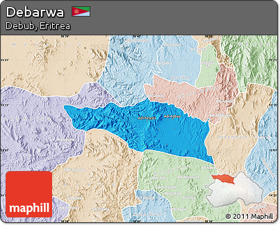 Political Map of Debarwa, lighten