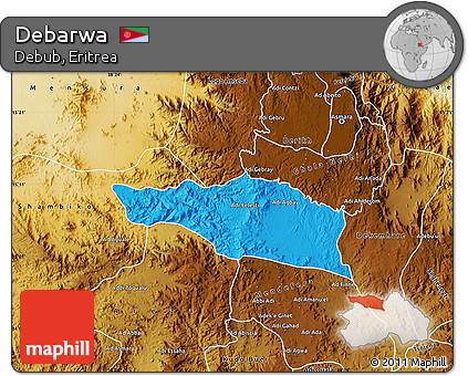 Political Map of Debarwa, physical outside