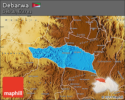 Political Map of Debarwa, physical outside