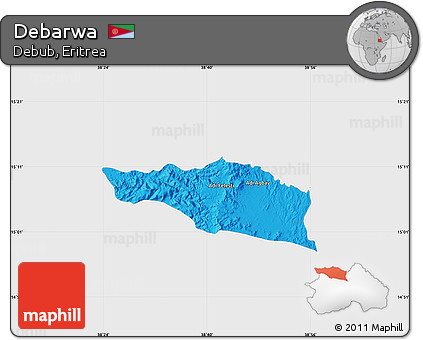 Political Map of Debarwa, single color outside