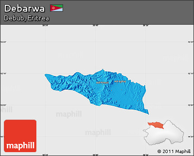 Political Map of Debarwa, single color outside