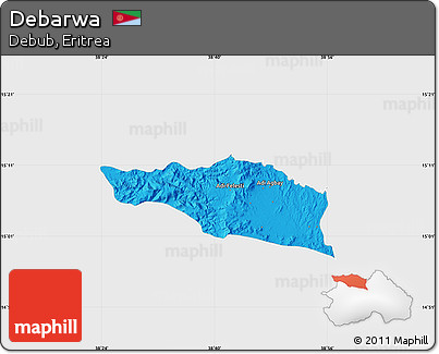 Political Map of Debarwa, single color outside
