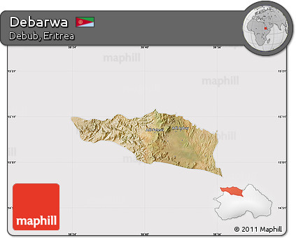 Satellite Map of Debarwa, cropped outside