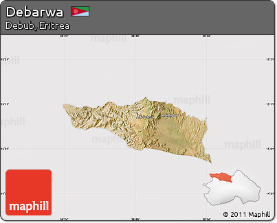 Satellite Map of Debarwa, cropped outside