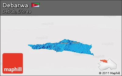 Political Panoramic Map of Debarwa, cropped outside