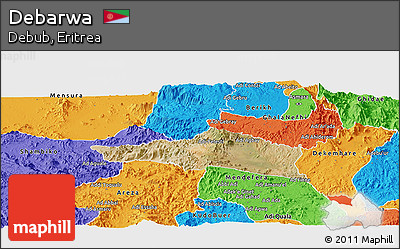 Satellite Panoramic Map of Debarwa, political outside