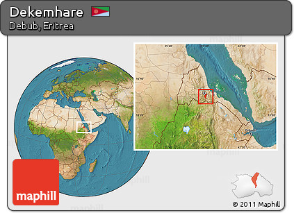 Satellite Location Map of Dekemhare