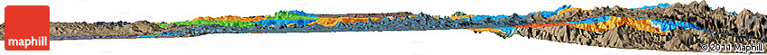 Political Horizon Map of Debub, darken, semi-desaturated