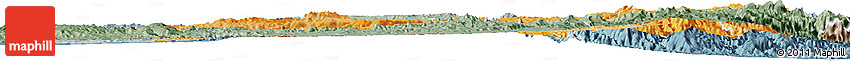Political Shades Horizon Map of Debub, semi-desaturated