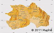 Political Shades Map of Debub, cropped outside