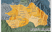 Political Shades Map of Debub, darken, semi-desaturated
