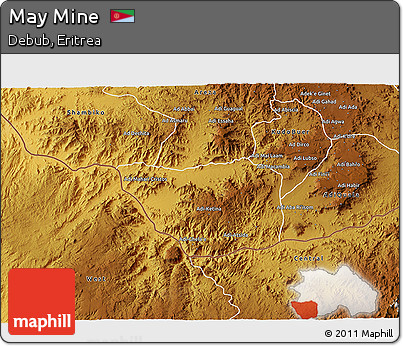 Physical 3D Map of May Mine