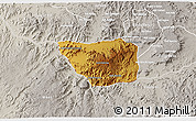 Physical 3D Map of May Mine, lighten, semi-desaturated