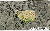Satellite 3D Map of May Mine, darken, semi-desaturated