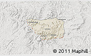 Shaded Relief 3D Map of May Mine, lighten, semi-desaturated