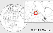 Blank Location Map of May Mine, within the entire country