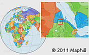 Political Location Map of May Mine, within the entire country