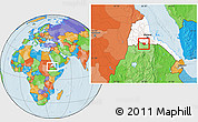 Political Location Map of May Mine, highlighted country