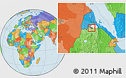Political Location Map of May Mine, highlighted parent region