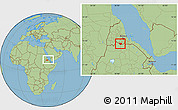 Savanna Style Location Map of May Mine, within the entire country