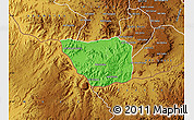 Political Map of May Mine, physical outside