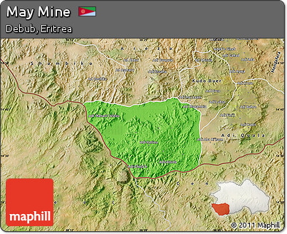 Political Map of May Mine, satellite outside