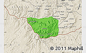 Political Map of May Mine, shaded relief outside