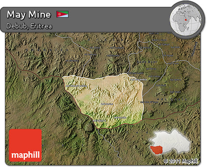 Satellite Map of May Mine, darken