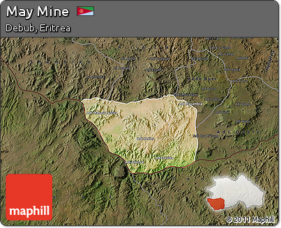 Satellite Map of May Mine, darken