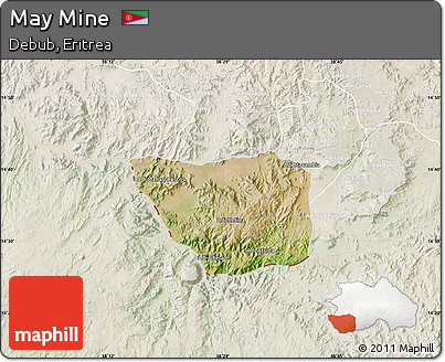 Satellite Map of May Mine, lighten
