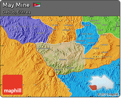 Satellite Map of May Mine, political outside
