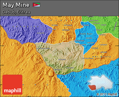 Satellite Map of May Mine, political outside