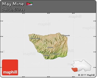 Satellite Map of May Mine, single color outside