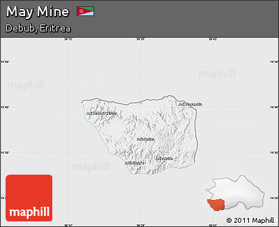 Silver Style Map of May Mine, single color outside