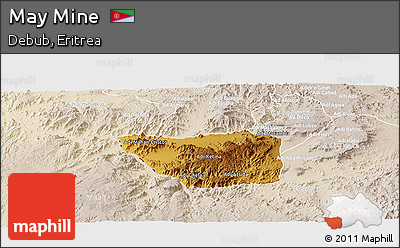 Physical Panoramic Map of May Mine, lighten