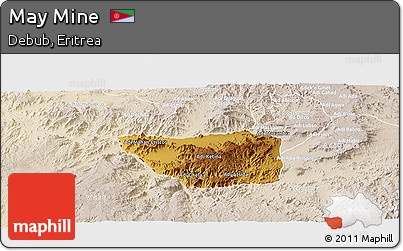 Physical Panoramic Map of May Mine, lighten