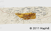 Physical Panoramic Map of May Mine, shaded relief outside