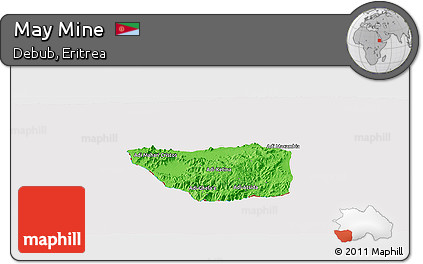 Political Panoramic Map of May Mine, cropped outside