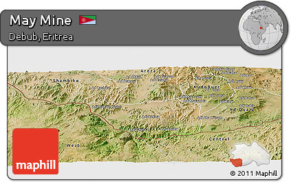 Satellite Panoramic Map of May Mine