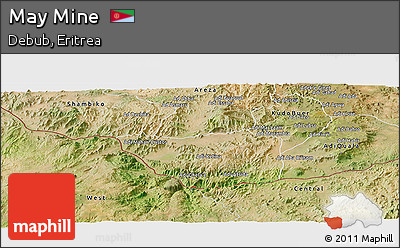 Satellite Panoramic Map of May Mine