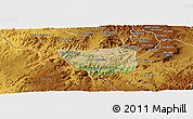 Satellite Panoramic Map of May Mine, physical outside