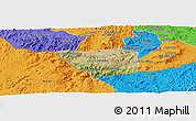 Satellite Panoramic Map of May Mine, political outside