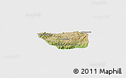 Satellite Panoramic Map of May Mine, single color outside