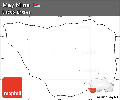 Blank Simple Map of May Mine, cropped outside, no labels
