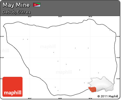 Blank Simple Map of May Mine, cropped outside, no labels