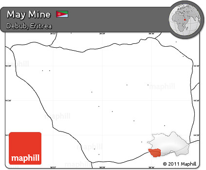 Blank Simple Map of May Mine, no labels