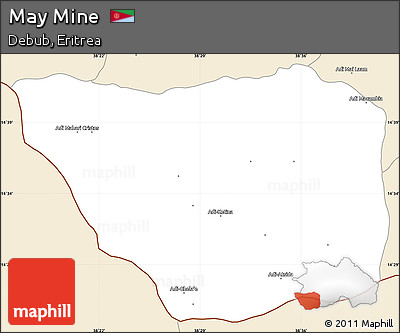 Classic Style Simple Map of May Mine