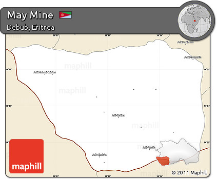 Classic Style Simple Map of May Mine