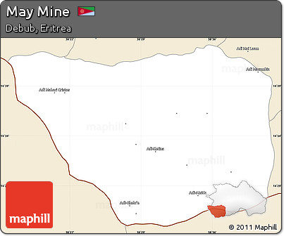 Classic Style Simple Map of May Mine